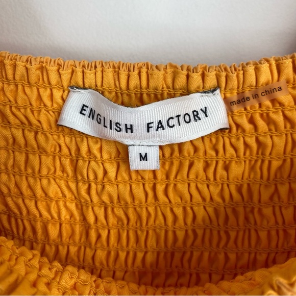 English Factory Dress M Clementine Punch Mini Puff Sleeve Smocked Tiered Preppy - Picture 8 of 13